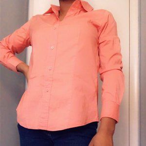 Peach button-up blouse